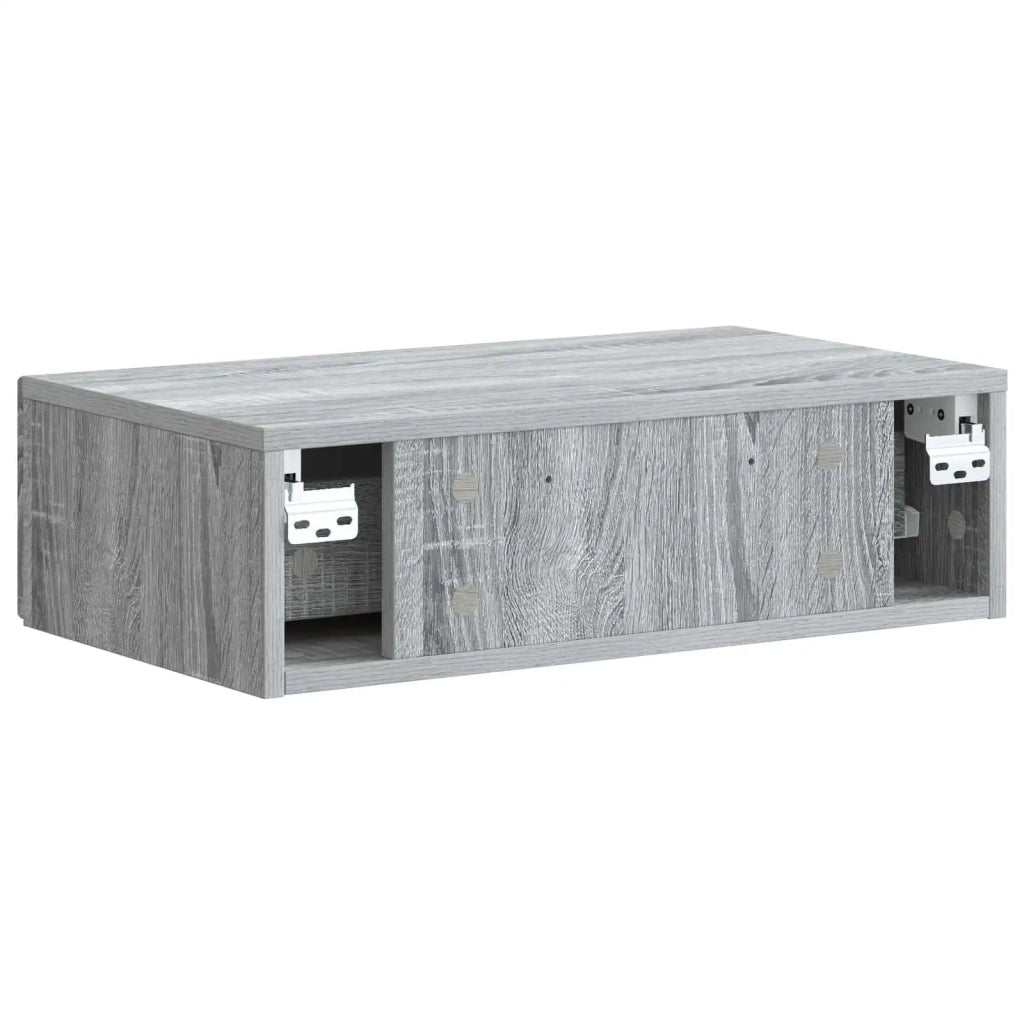 Tavolino da Parete Laterale Grigio Sonoma 59 x 34,5 x 17 cm 897981
