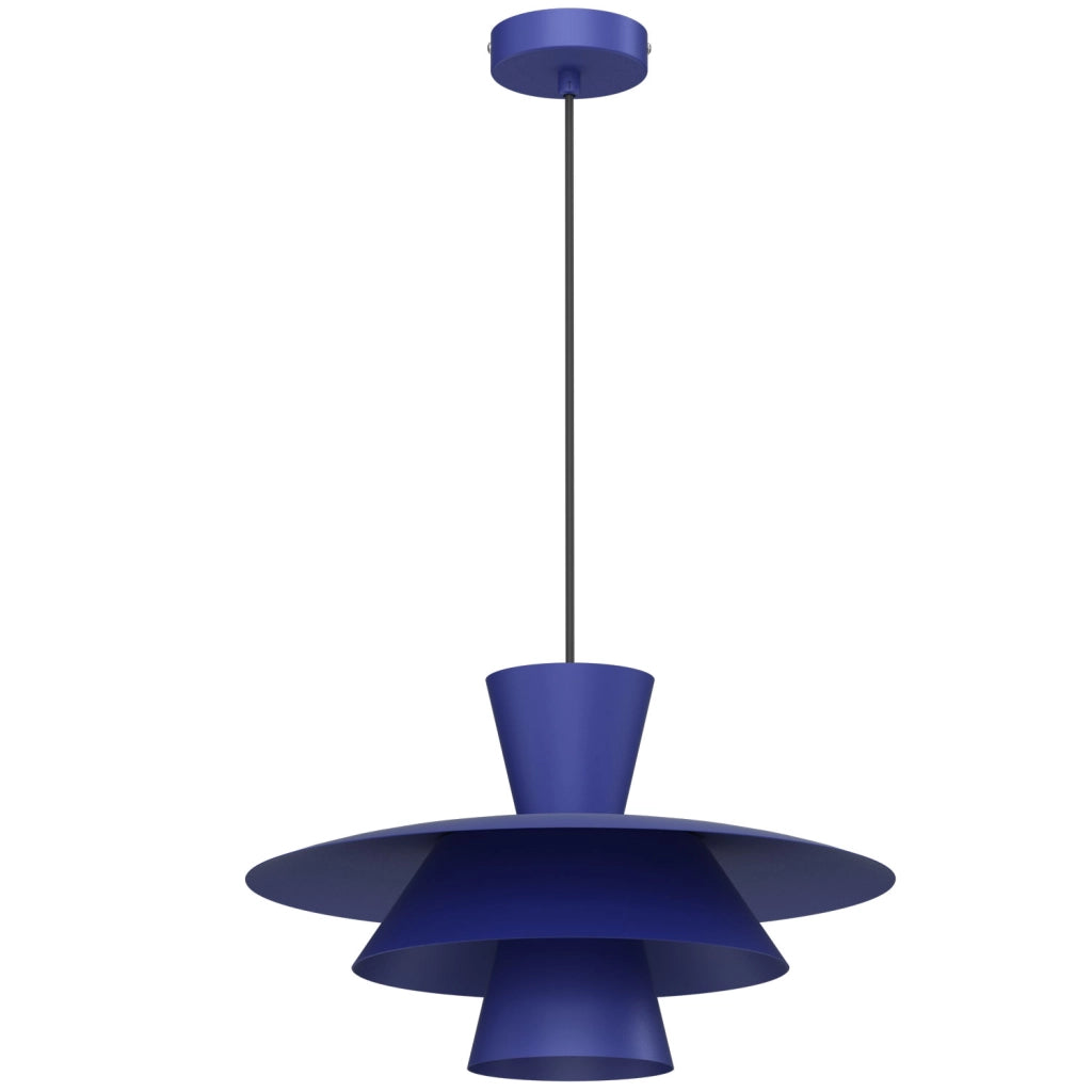 Lampada a sospensione Plato 1xE27 blu navy Luminex