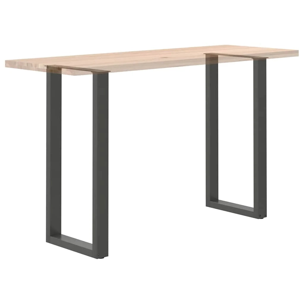 Set di 2 gambe regolabili per tavolo da bar a forma di U 40 x 100 cm design moderno acciaio antracite 02_0057470