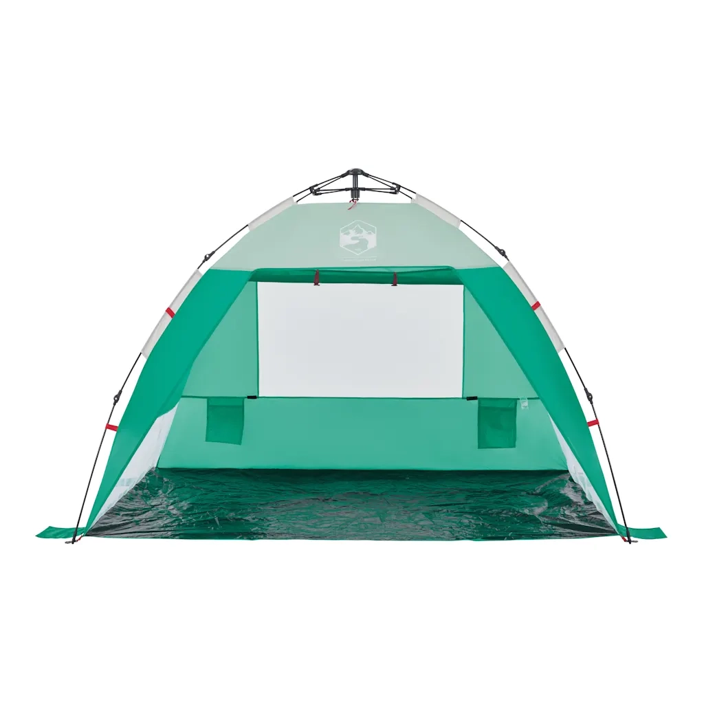 Tenda da Spiaggia 2 Persone-Tenda da campeggio Verde Rilascio Rapido Impermeabile 925102