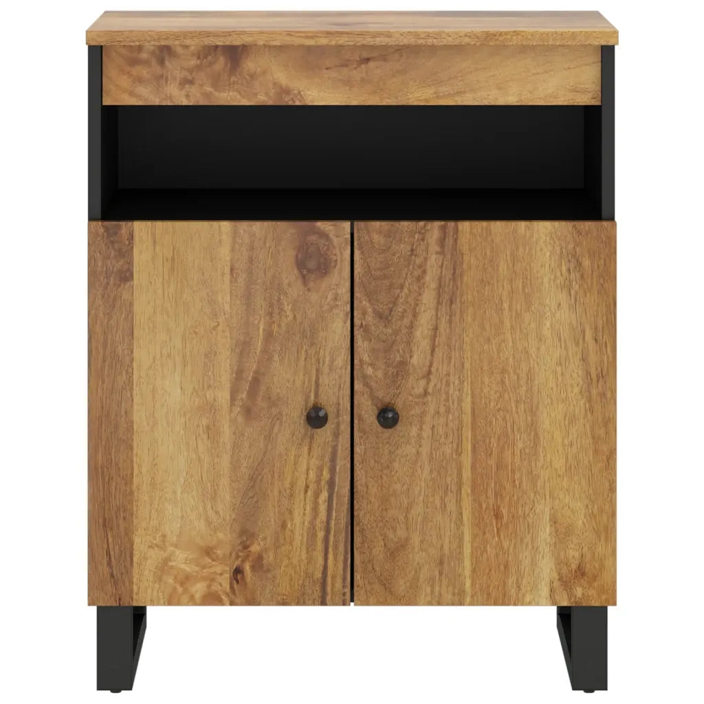 Credenza con 2 Ante 60x33x75 cm in Legno Massello di Mango 352916