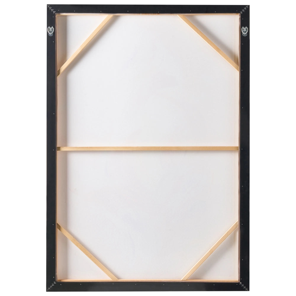 Decorazione da parete stampa su tela rosa, motivo astratto realizzato a mano, materiali sintetici, cornice in legno di pino, soggiorno
