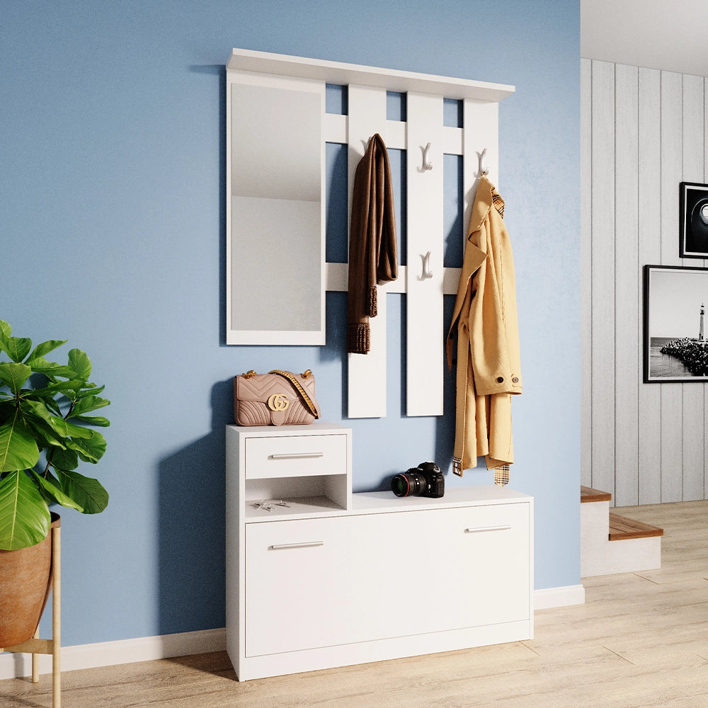 Vicco Appendiabiti Bianco 100 x 111.6 cm