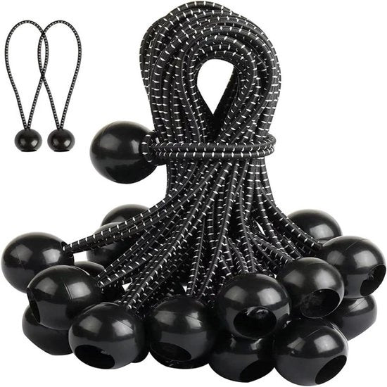 Cinture di Lega Multifunzionali con Palle Bungee - Cinture di Lega in Elastico di Alta Qualità con Palla Elastica per Tende da Campeggio, Lucentini, Tende da Sole