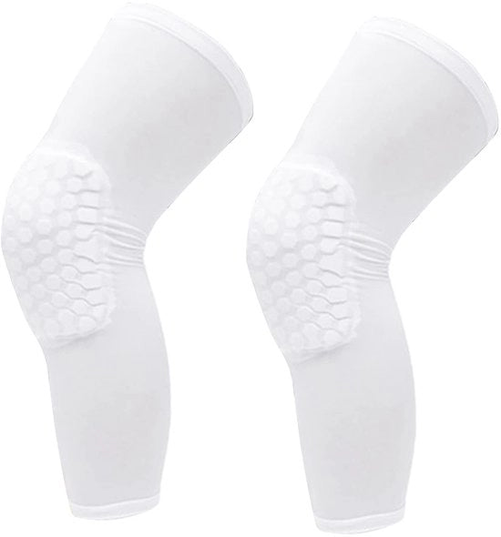 Protezione ginocchia unisex - antiscivolo - tessuto microfibra - leggero - 2 pezzi - per basket e sport all'aperto - ginocchiere