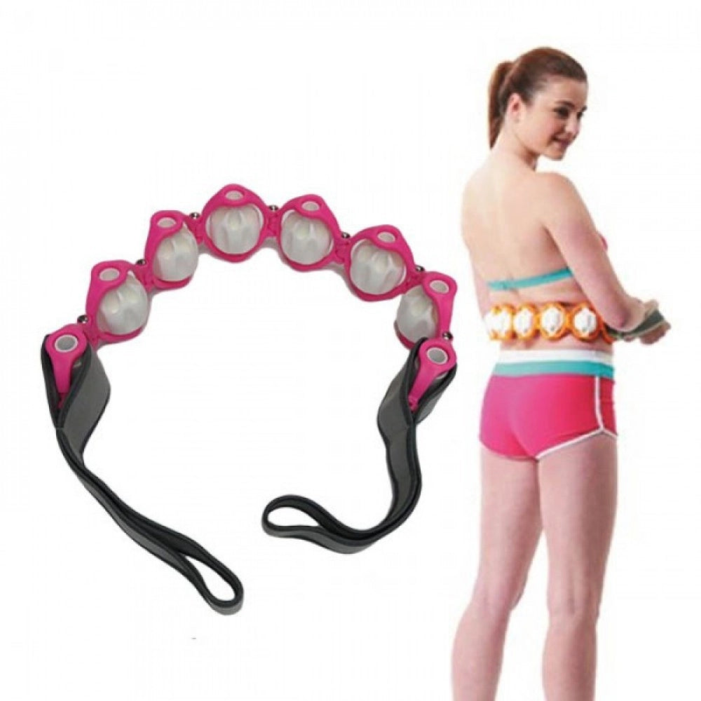Trade Shop - Corda Massaggiante Rulli Manuale Allenamento Glutei Cellulite Cosce Peso Relax -