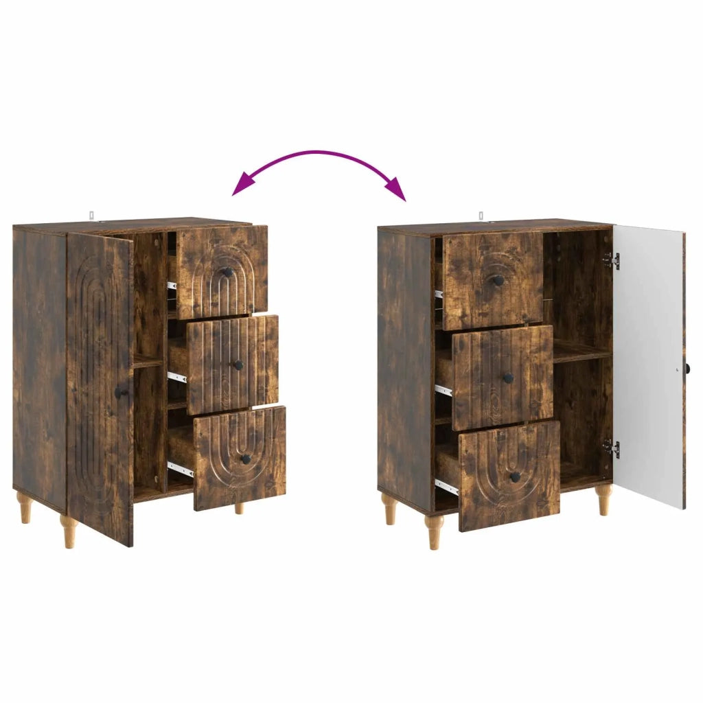 Credenza Rovere Fumo 66 x 34,5 x 90 cm Legno ingegnerizzato 894170