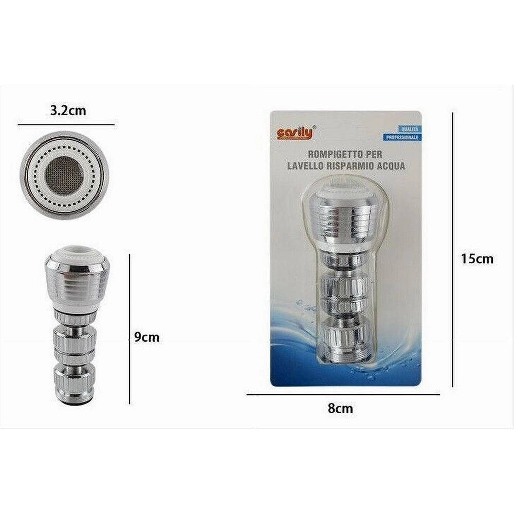 Trade Shop - Aeratore Rompigetto Per Lavello Rubinetto Da Cucina Cromato Filtro Snodato 69261 -