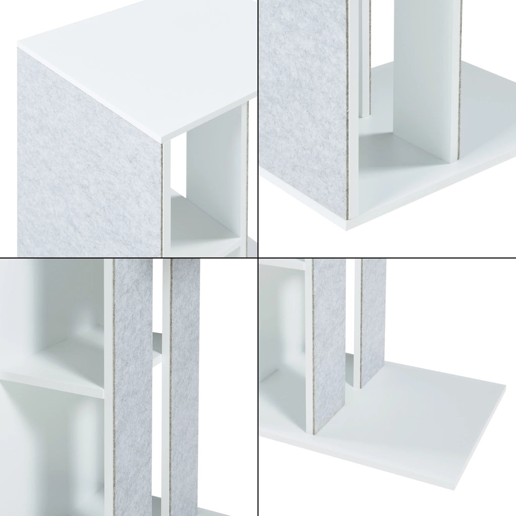 Tavolino Ljungby con Graffiatoio - Bianco [en.casa]