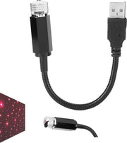 Proiettore di luce di sfondo per auto con proiezione di stelle e ambient light rosso.