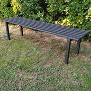Panchina da esterno con seduta per giardino acciaio zincato 160 cm