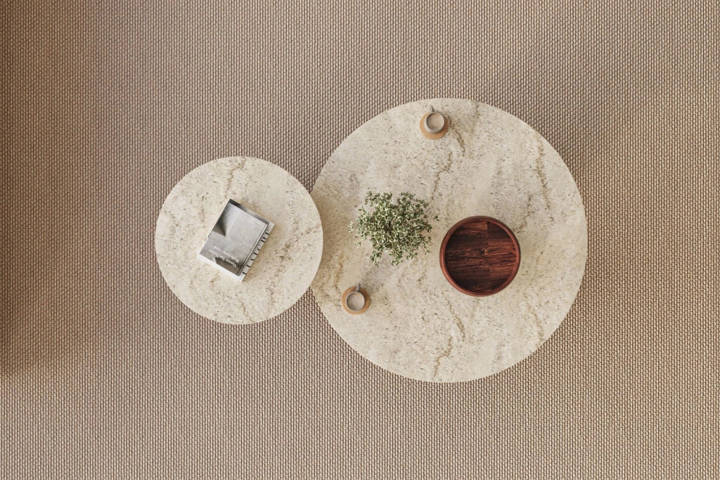 Set di tavolini in legno "Private" 70 x 70 x 40 cm - Travertino