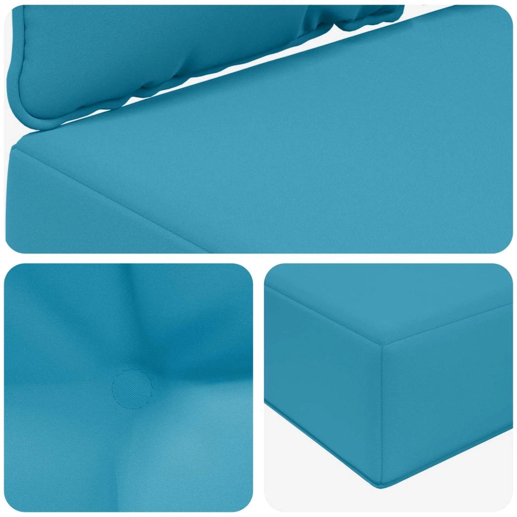Cuscino per divano da esterno 3 pcs Blu Reale Poliestere 900805