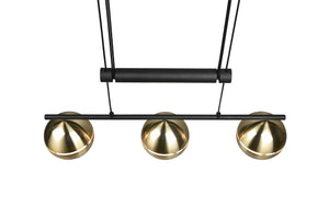 Lampada a Sospensione da Interno  E14 in Metallo Ottone Satinato