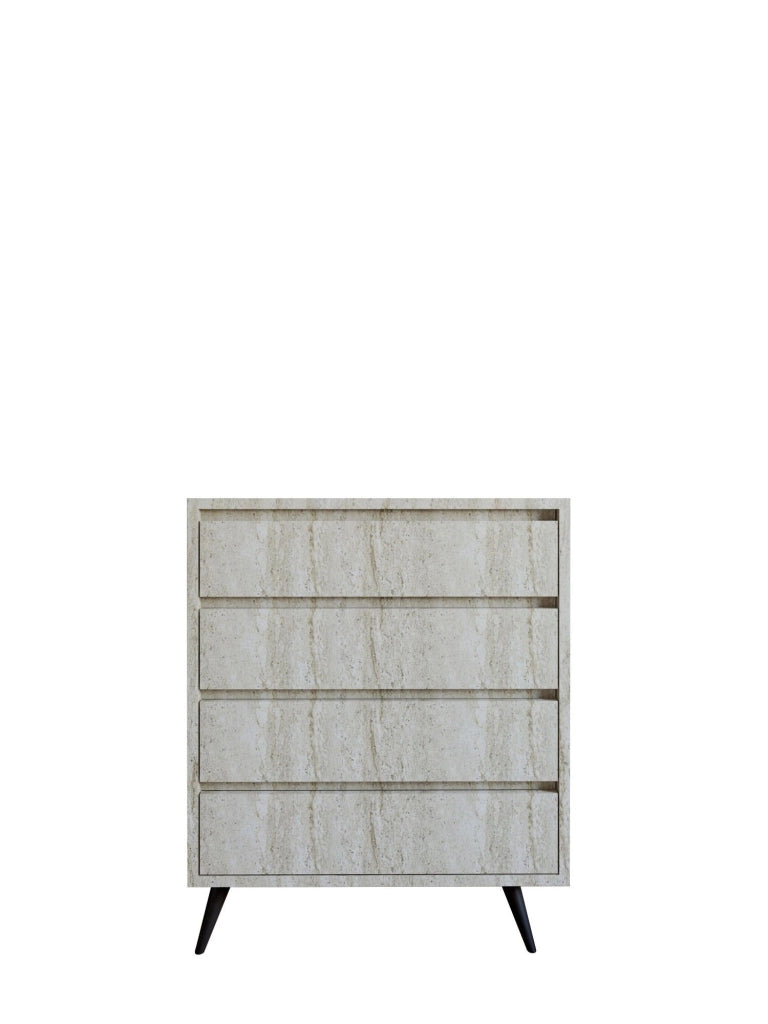 Cassettiera in legno "Suvera" - 70 x 40 x 86 cm - Travertino