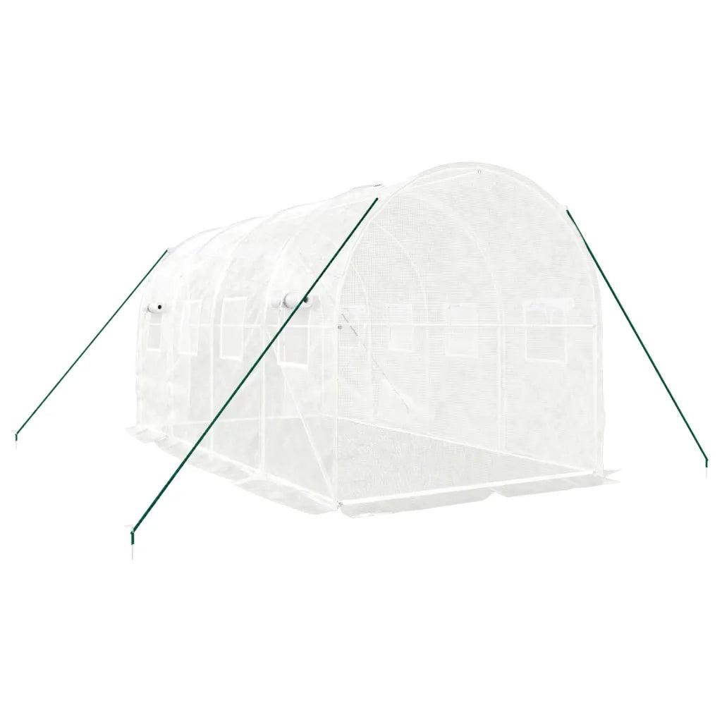 Serra con Telaio in Acciaio Bianco 8 mÂ² 4x2x2 m