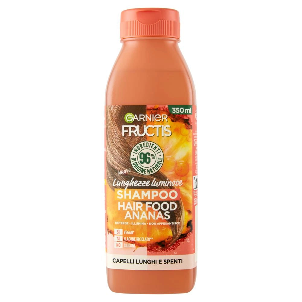 GARNIER FRUCTIS SHAMPOO HAIR FOODS 350 ML CAPELLI LUNGHI E SPENTI ALL'ANANAS