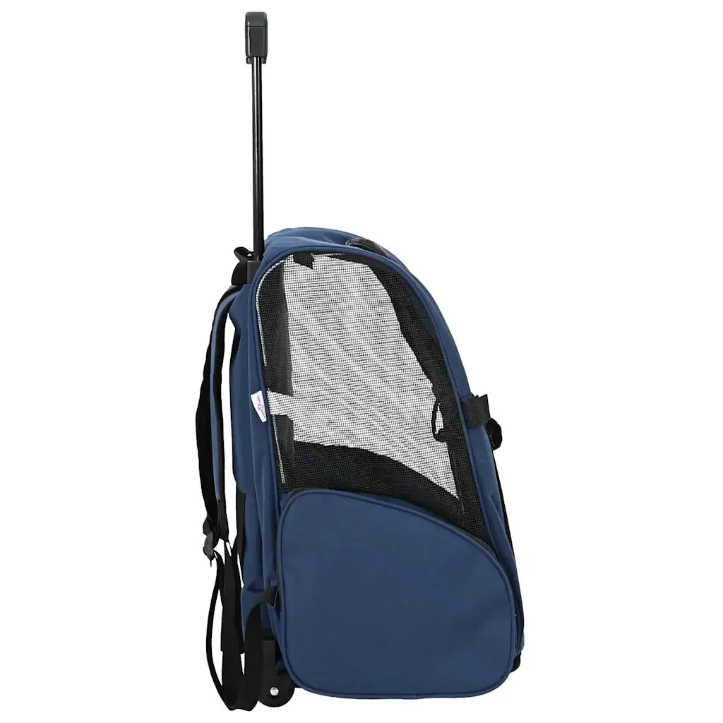Carrello per animali domestici 3 in 1 Design Blu 48x32x(57-106) cm Tessuto Oxford CFW1791620