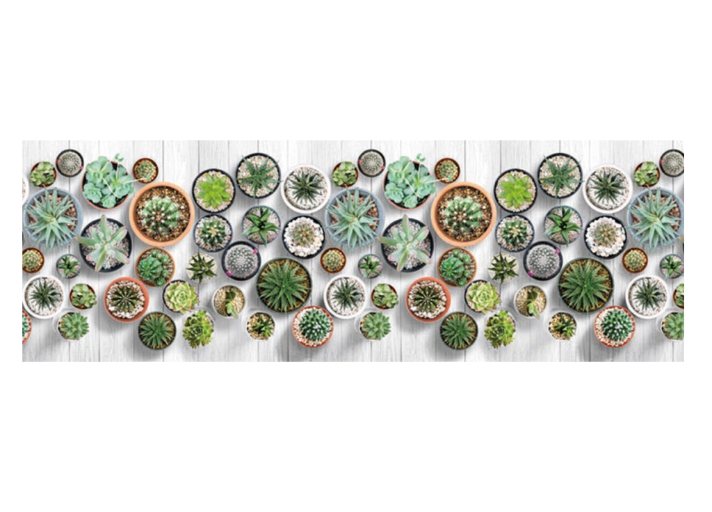Tappeto Passatoia Cucina Antiscivolo Antisfilo Linea Futura Cactus By Suardi - 52x280 - Cactus