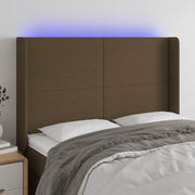 Testiera a LED-Testata con LED MarroneScuro147x16x118/128cm inTessuto 267440