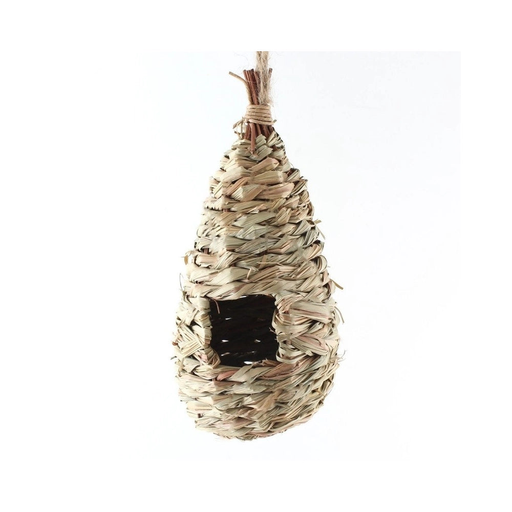Trade Shop - Nido In Erba Naturale Da Appendere Con Gancio Per Uccelli Roditori Criceti -