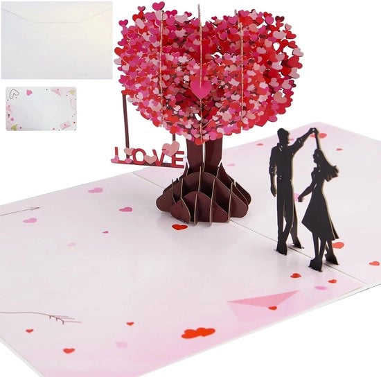 Carta di auguri per matrimonio 3D, carta di auguri per matrimonio con busta, carta di auguri per matrimonio 3D con effetto pop-up, carta di auguri per matrimonio con effetto 3D, carta di auguri per il giorno del matrimonio con effetto 3D e con busta.