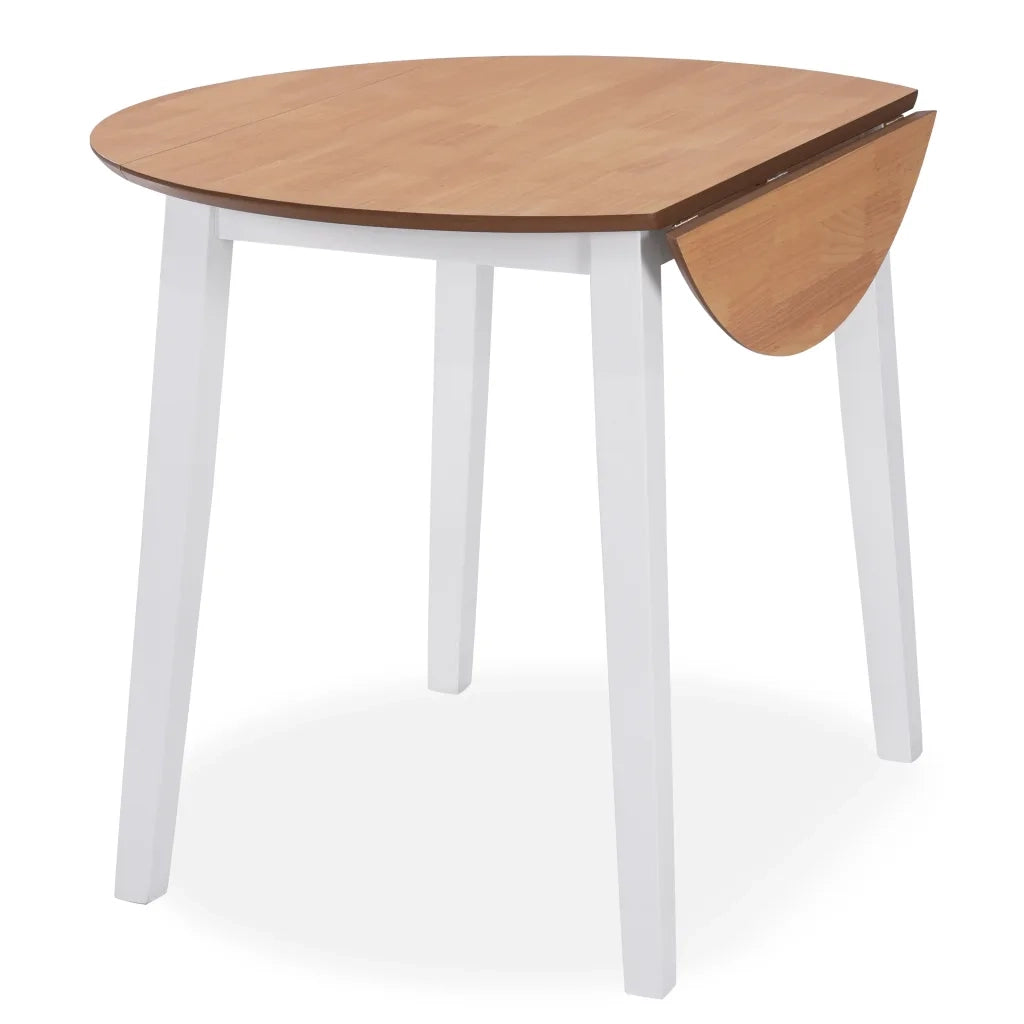 Set da Pranzo 5 pz in MDF e Legno di Hevea Bianco cod mxl 7572