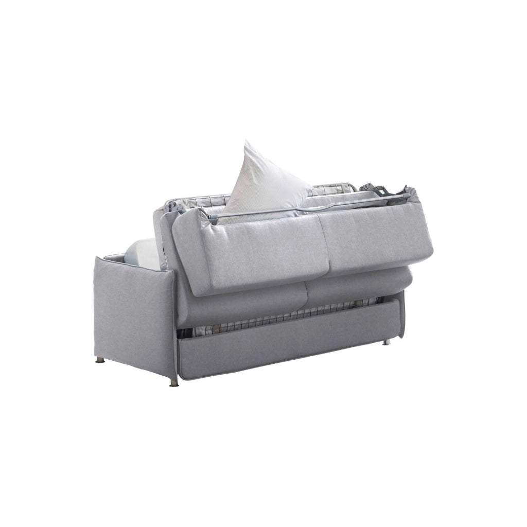 Trovo, Divano Letto 2 Posti Sfoderabile Made in Italy, 180x95 cm Grigio