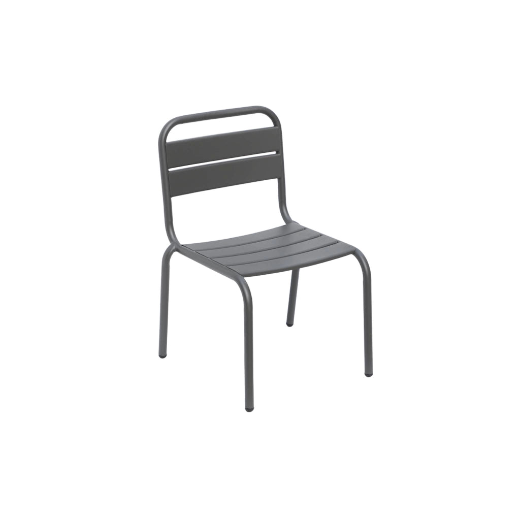 Set di 2 sedie in metallo per bambini, antracite