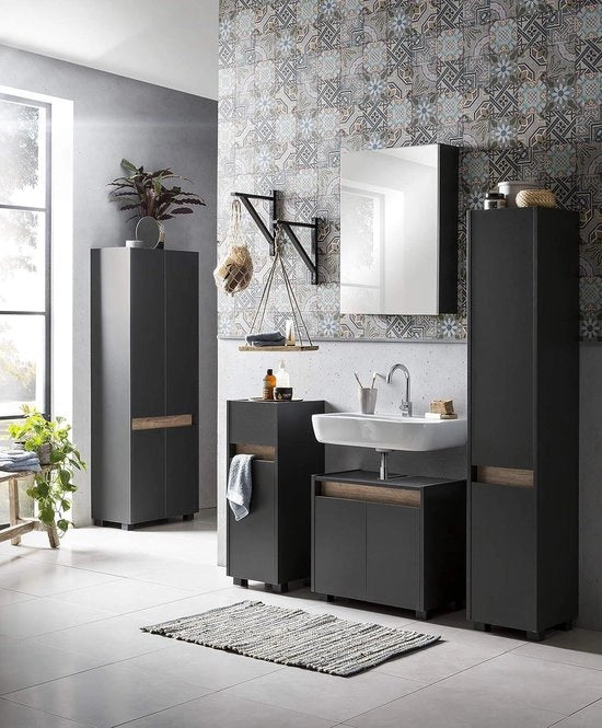 Cassa alta in antracite 302x1645x33 cm (BxHxD), modello 146322