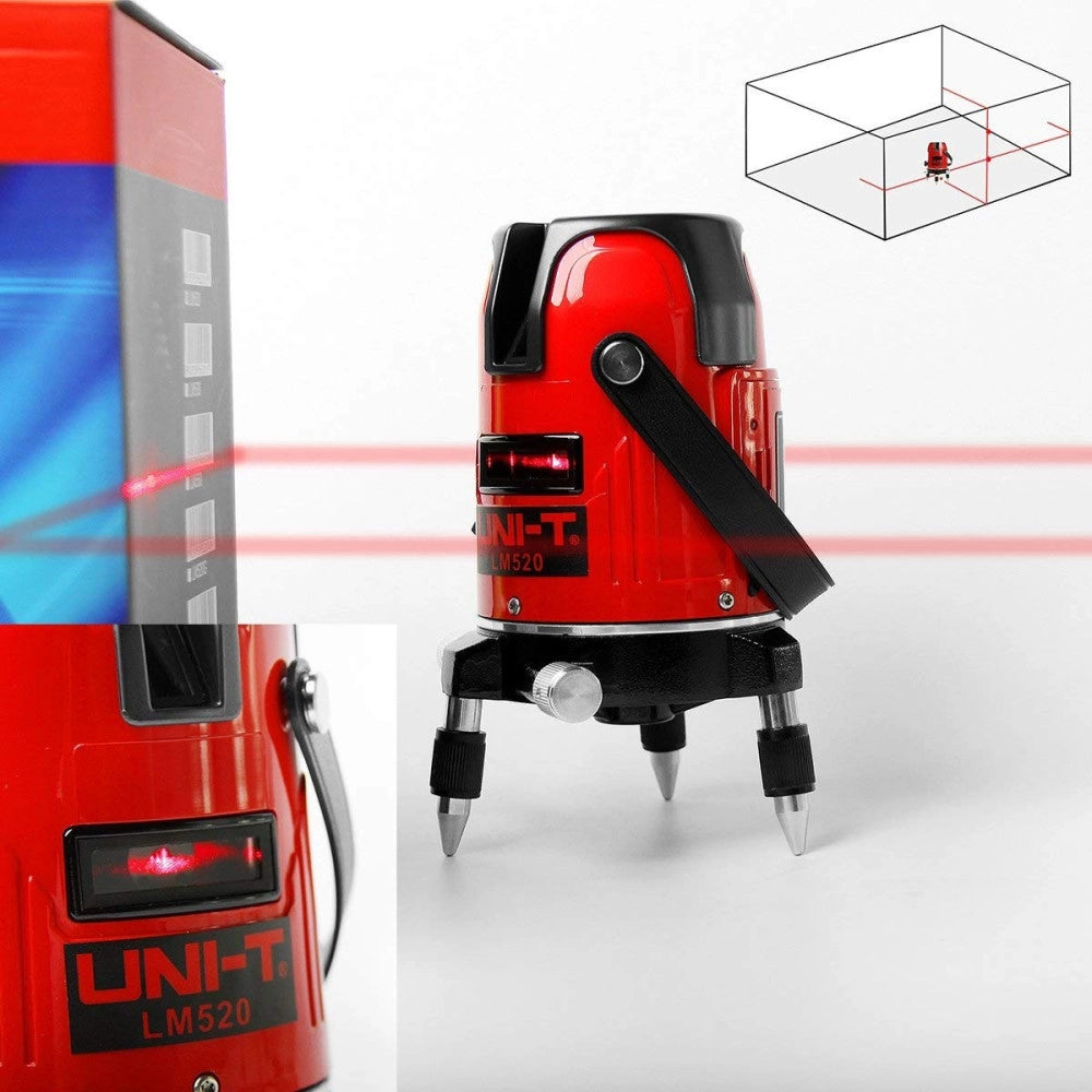 Trade Shop - Livella Laser Tracciatore Autolivellante 360º Rotazione Bolla Digitale 2 Linee -