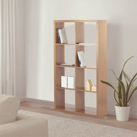 Libreria 8 Ripiani 77x147x30 cm in Legno MDF Effetto Rovere