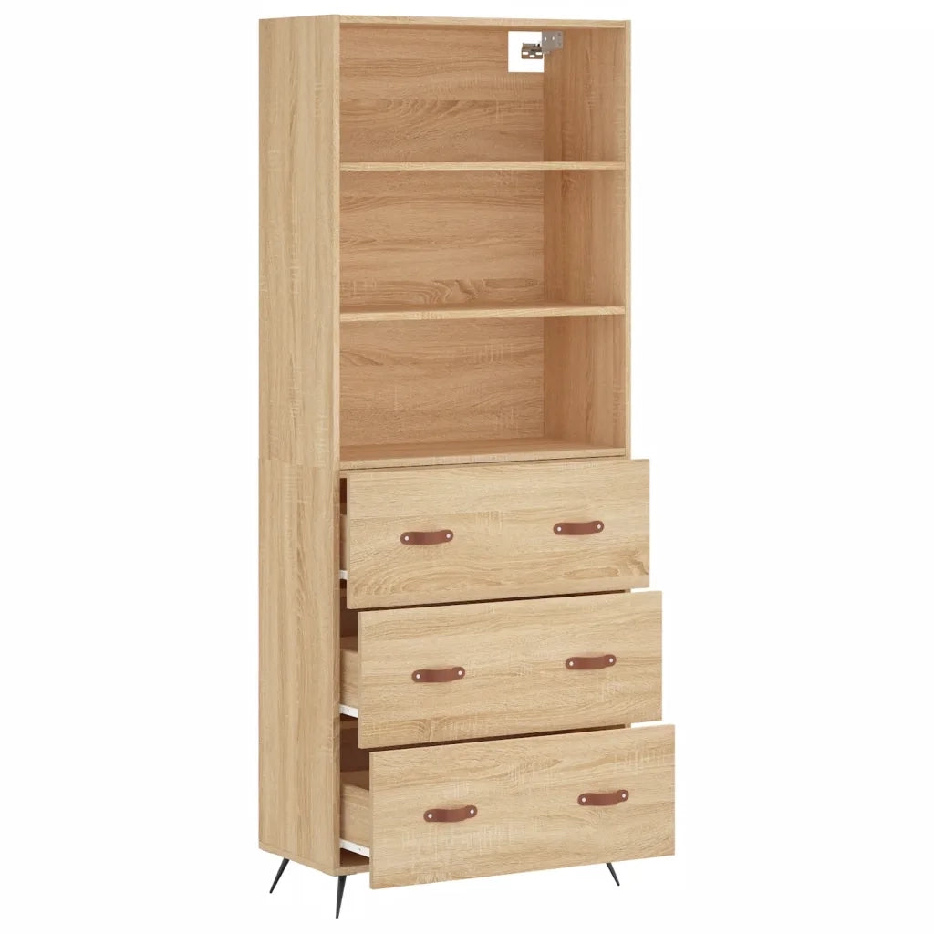 Credenza Rovere Sonoma 69,5x34x180 cm in Legno Multistrato 3189352
