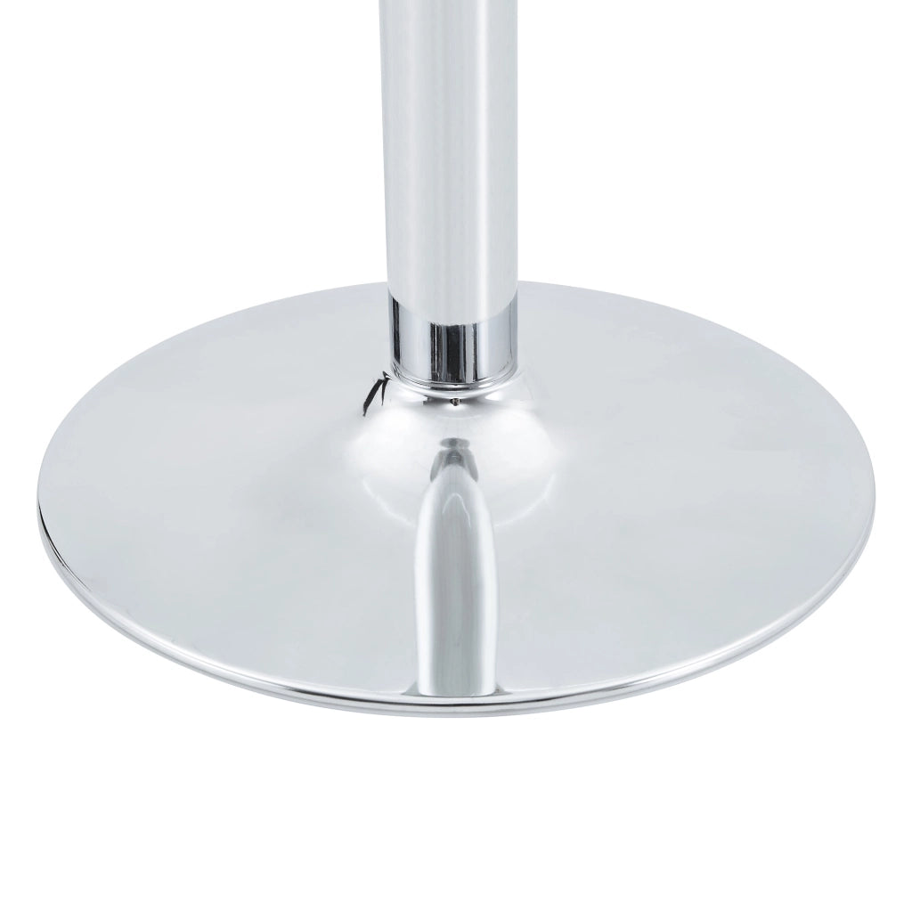 Tavolino da caffè rotondo in vetro temperato 70 cm, struttura in metallo, colore Silver