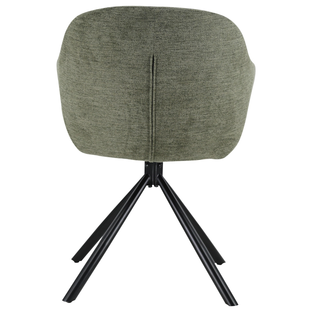 Set di 2 sedie in tessuto verde SAFFI