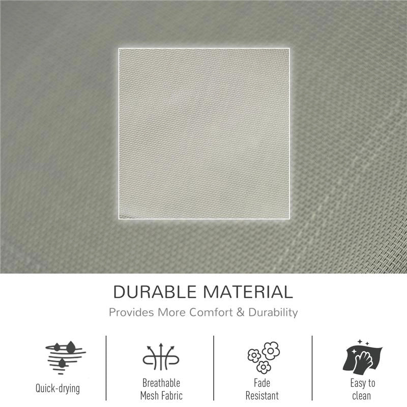 LETTINO A DONDOLO DA GIARDINO CON POGGIATESTA 62 X 88 X 165 CM NERO E GRIGIO