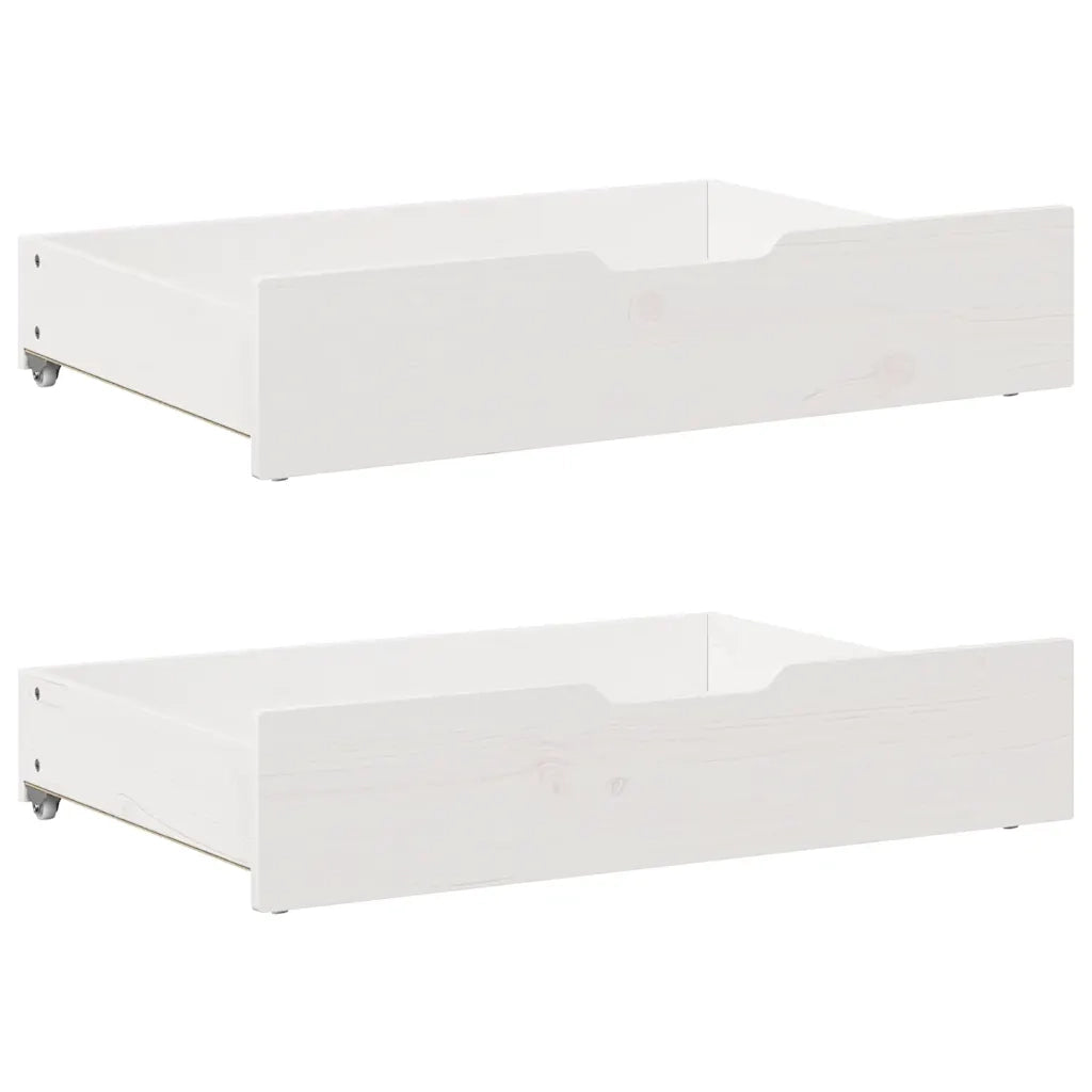 Giroletto senza Materasso Bianco 100x200 cm Legno Massello Pino 3301756