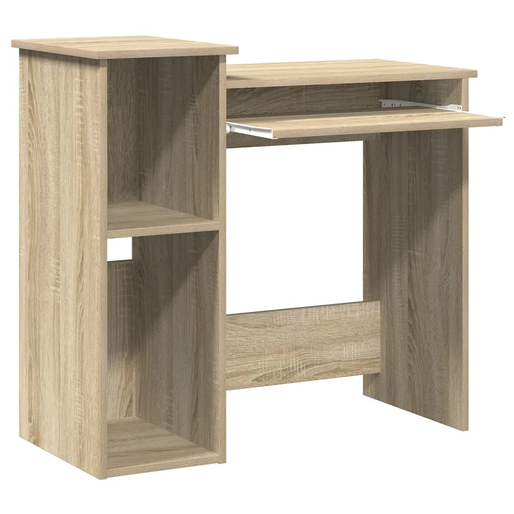 Scrivania e Ripiani Rovere Sonoma 84x40x78 cm Legno Multistrato