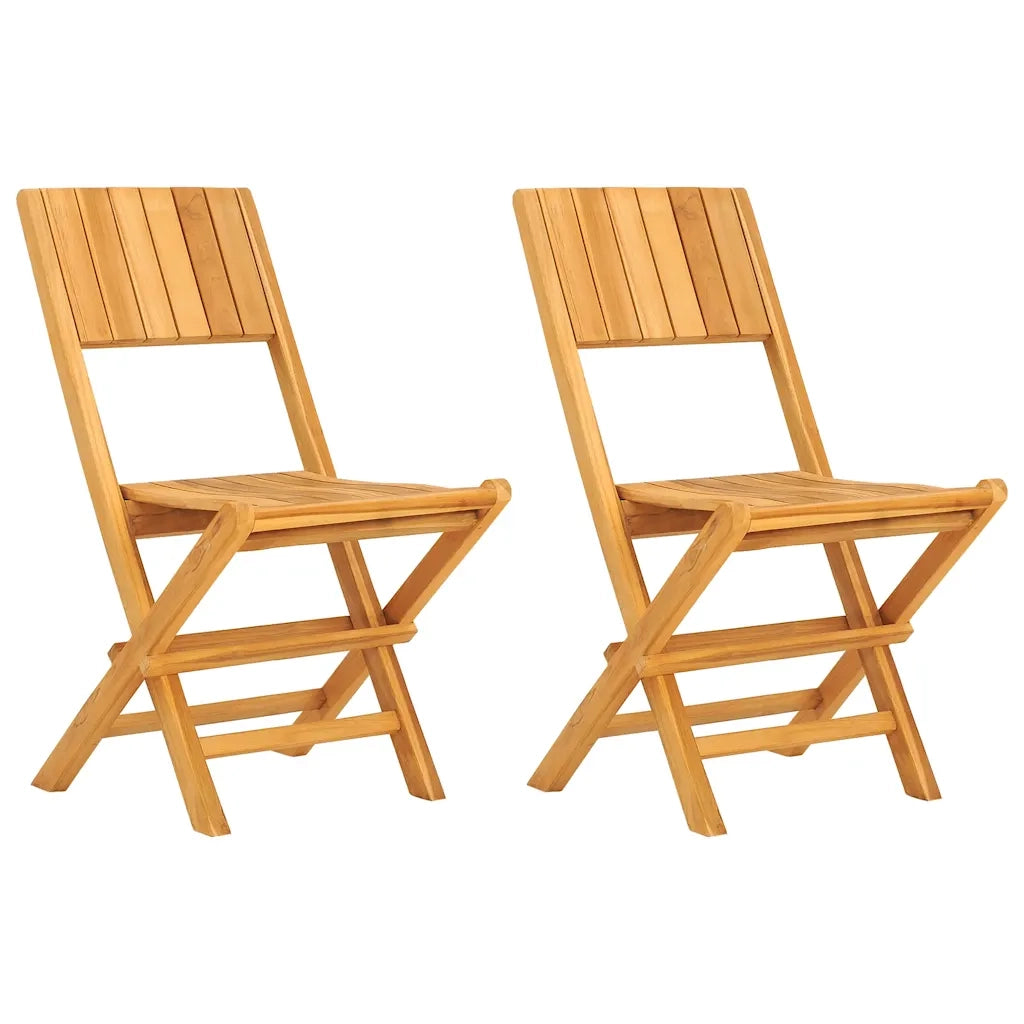 Sedie da Giardino Pieghevoli 2 pz | Sedie da Esterno 47x61x90cm Legno Massello Teak