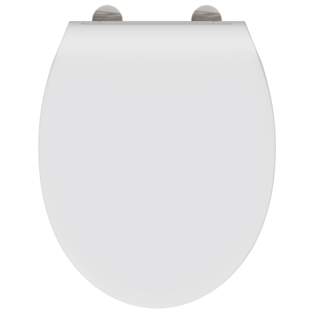 Toilet Seat con Chiusura Flessibile in Duroplast Bianco