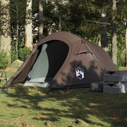 Tenda da Campeggio a Tunnel per 2 Persone Marrone Impermeabile 4009631