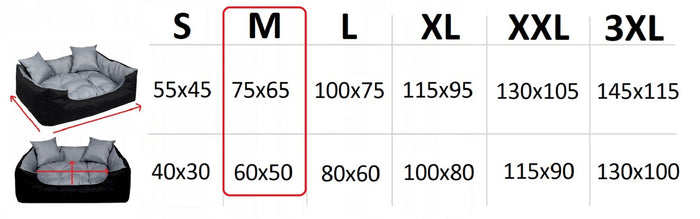 AIO FACTORY 75x65 cm ECCO Letto per cani impermeabile, beige