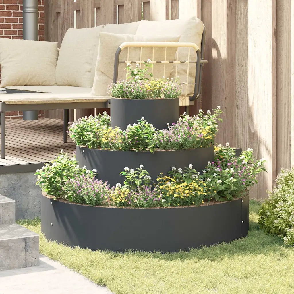Vaso da giardino Antracite 90 x 90 x 20 cm 873650