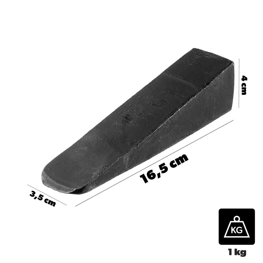 Cuneo forgiato KADAX per spaccare la legna, spaccare la legna da ardere, spaccalegna in acciaio resistente da 1 kg
