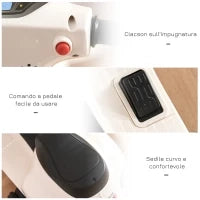 Moto Elettrica per Bambini con Licenza Ufficiale Vespa Batteria 6V, Fari e Clacson, per Bimbi da 18-36 mesi, Bianco, 66.5x38x52cm