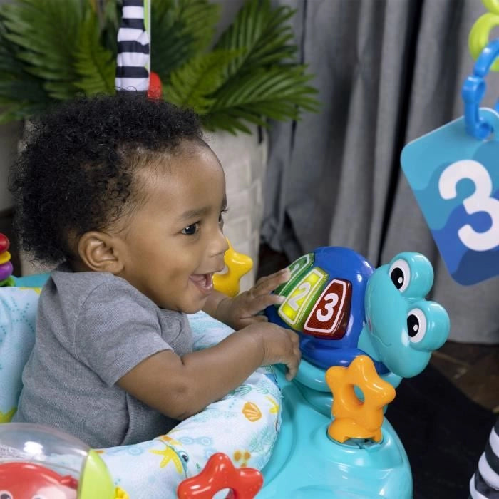 BABY EINSTEIN Ocean Explorers Curiosity Cove 2 in 1 area giochi educativa e gioco da terra, peso massimo 11 kg, da 6 mesi