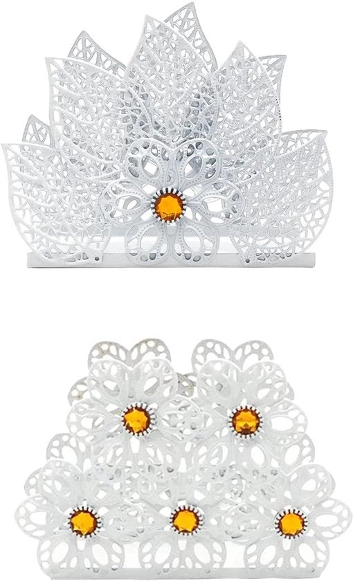 Sostegno per tavolo - Design moderno - Colore bianco con accenti arancione e giallo - Punto centrale per tavolo - Adatto per sala da pranzo e feste