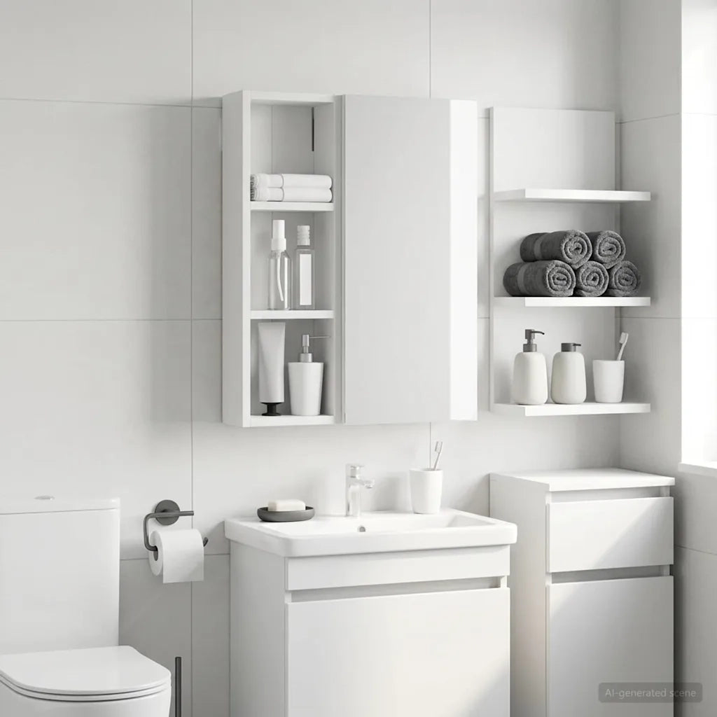 Armadio da bagno a muro Bianco 20 x 10 x 60,5 cm 889287
