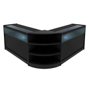 Set Bancone Nero Theseus LED B1200 LM60 con Serratura e Vetrina Espositiva