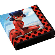 Trade Shop - Set 20 Pezzi Tovaglioli Usa E Getta Carta Feste Lady Bird Nickelodeon Miraculous -
